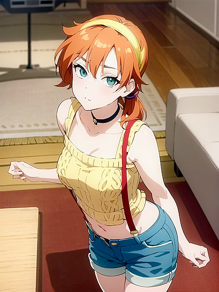 Sunny Shows Off Her Curves in Seductive Off-Shoulder Hentai Action