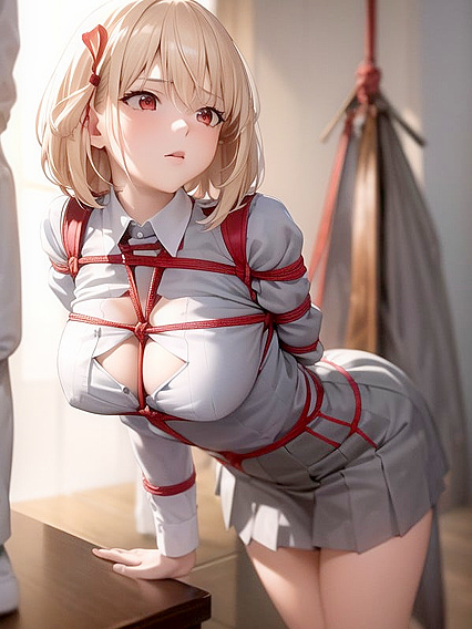 Soft Pastel Dreams: Arms Entwined in Unbuttoned Hentai Bliss