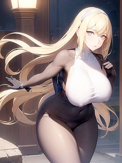 Aiz Wallenstein Stares at You with Seductive Eyes in Massive-Busted Hentai Pleasure