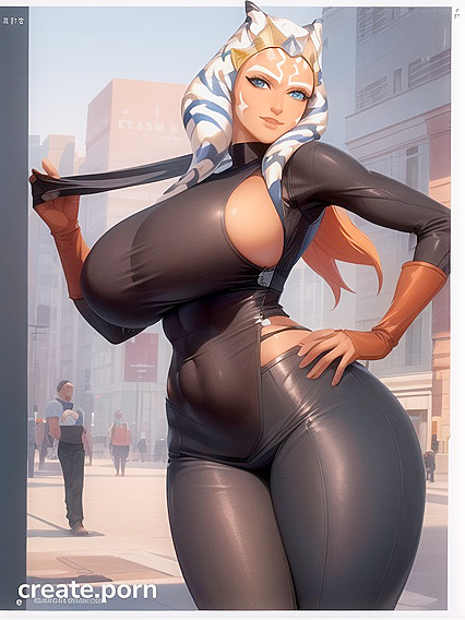 Ahsoka Tano Shows off Her Cleavage in Happy Star Wars Hentai Fun