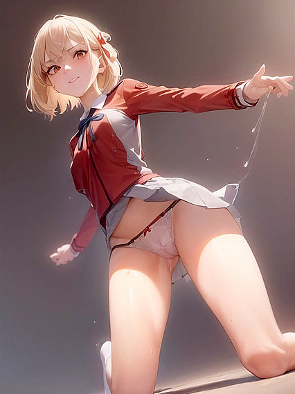 Simple Background Submissive Gets Pounded from Below in Hentai AI Action
