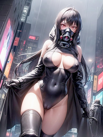 Sizzling Street Dancer in Fur Coat Teases with Revolver and Seductive Glances