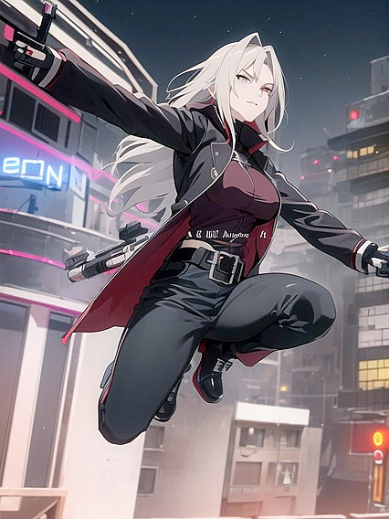Wearing a Full Mask and Black Leather Pants for Intense Hentai Jumps and Pleasure