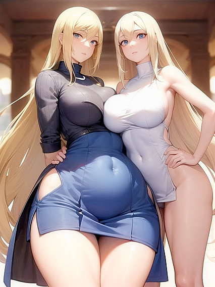 Blue-Eyed Beauty with Massive Breasts Seduces You in This hentai AI Fantasy