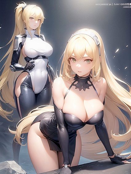 Blonde With Green Eyes and a Big Ass in Seductive Hentai Action