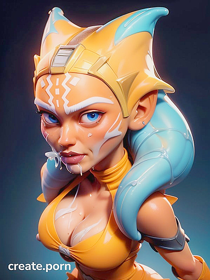 Ahsoka Tano from Star Wars Gets Covered in Cum with Saliva-Drenched Bust Shots