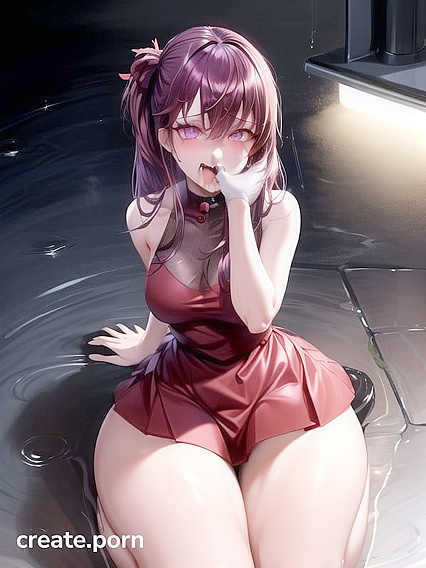 Sultry Green-Haired Beauty in Sleeveless Tee Takes On Intense hentai Action