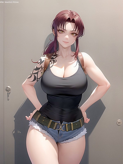 Brunette With Ponytail Takes On Multiple Guys in Steamy Hentai Action