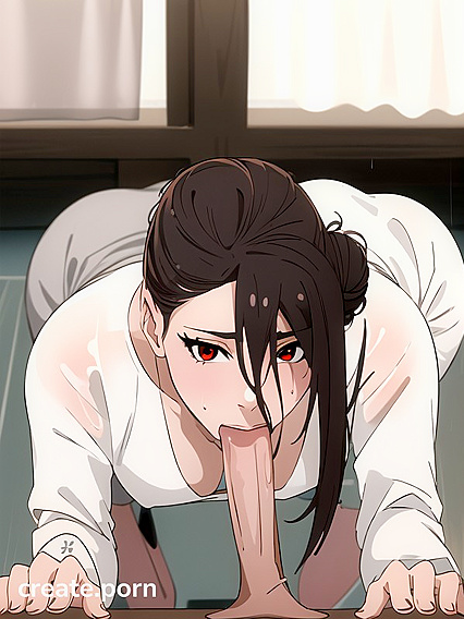 Side View Seduction: Hair Bun in SFW Hentai Pleasure