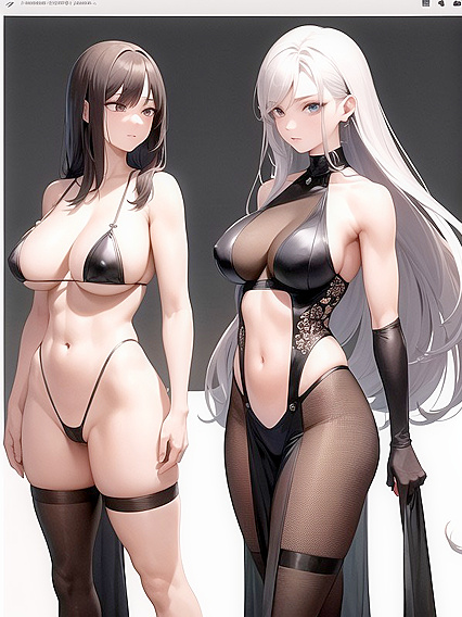 Massive-Assed Beauty with Rounded Breasts in Seductive Hentai Action