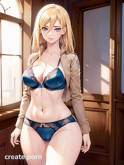 Blue-Eyed Beauty Leans In for Intense Eye Contact in hentai AiPorn