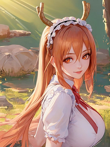 Tohru from Kobayashi-san's MaidDragon Enjoying Sunny, Happy Hentai Pleasure