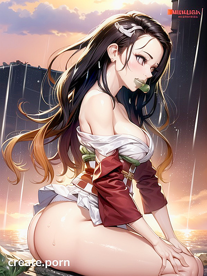 Fit Manga Girl 18+ with Red Eyes Seduces in Vibrant Hentai Action