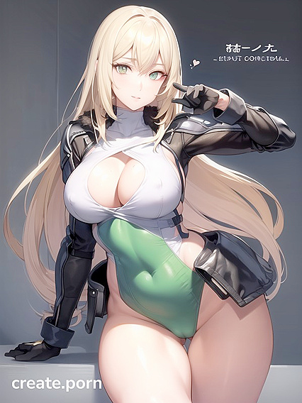 Green-Eyed Beauty with Big Cleavage and Massive Ass in Seductive Hentai Action