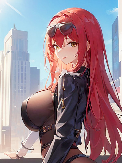 Modern City Waist-Shot Hentai: Eyes Locked on You for Intense Pleasure
