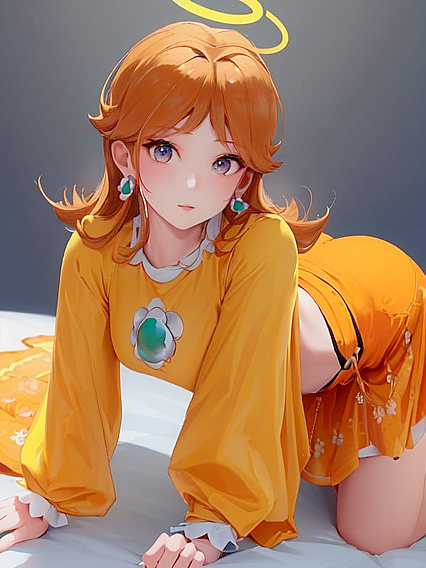 Subject on All Fours in Stunning Frontal View for Intense Hentai Pleasure