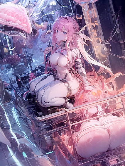 Lightning Girl 18+’s Head Plugged with Thick Cables for Explosive Pink CreampieOrgasms