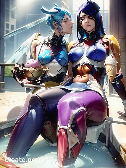 Caitlyn from League of Legends GivesBirth in a Sultry Bottom-Up Hentai Scene