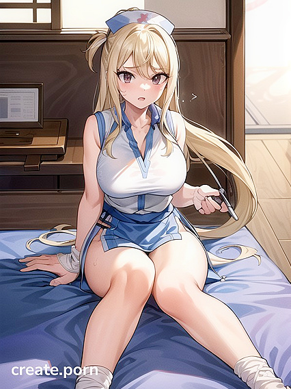 Fit Nurse in Sport Bra Serving Steamy Hospital Hentai Action