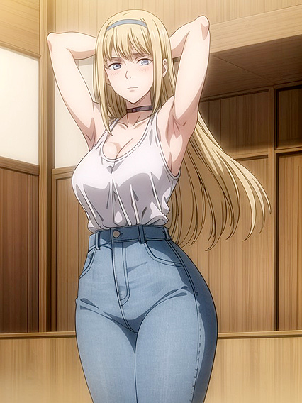 Jeans and Choker Fetish in Mind-Blowing Hentai Screencaps