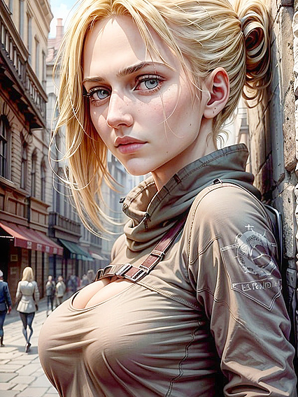 Annie Leonhart from Attack on Titan Stares Intensely at You in Seductive Hentai Scene