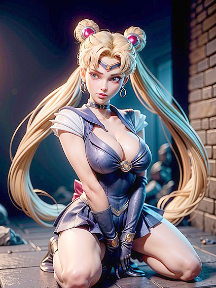Submissive Beauty Shows Off Her Cleavage in Textured hentai Fantasy
