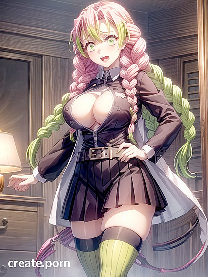 Mitsuri Kanroji from Demon Slayer Shows Off Her Ultra-Detailed Massive Ass in Hentai AIPorn