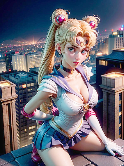 Skinny Chick Shows Off Her Cleavage in Textured Detail Hentai Fun
