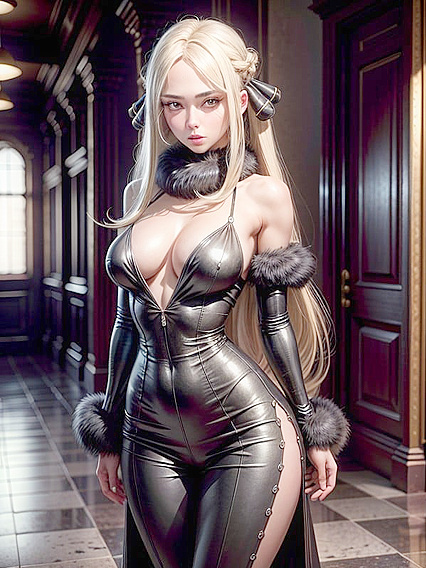 Cynthia Stands Seductively in Simple Background for Steamy Pokémon Hentai Action