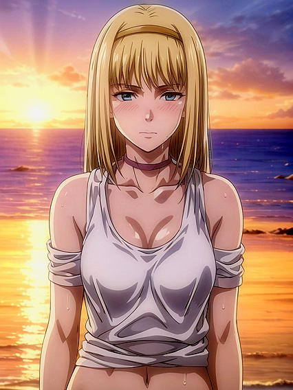 Beach Babe in Bikini Poses Seductively forSTEAMY Hentai Action