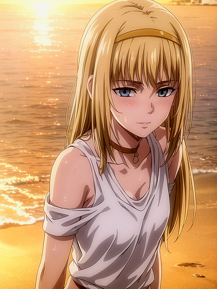 Choker Bound Pale-Skinned Beauty in Intense Hentai Action