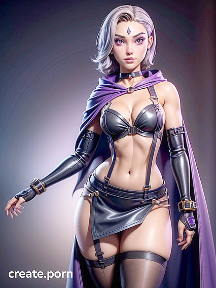 Ash-Haired Beauty with Purple Eyes Teased in Seductive Skirt Hentai Scene