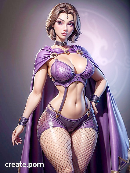 Ash-Haired Beauty in Suspenders and Choker Enjoying Intense Hentai Pleasure