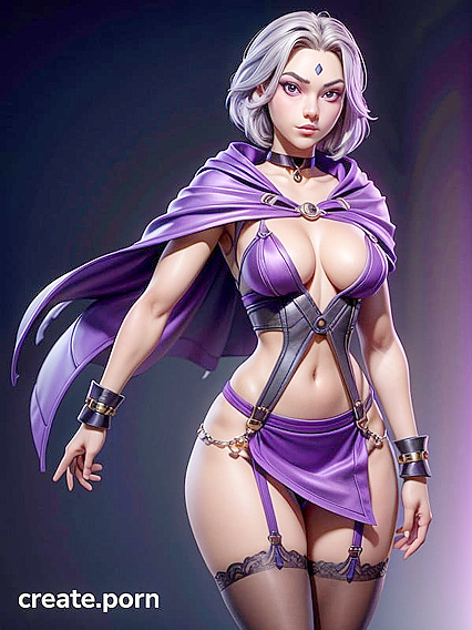 Latina With Purple Eyes Teased in a Sexy Skirt for Steamy Hentai Action