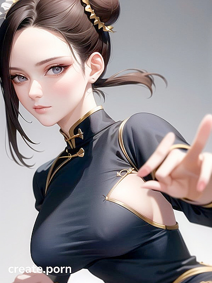 Chun Li from Street Fighter Seduces in Sensual SFW Hentai Action