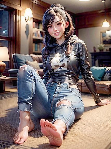 Seductive Nighttime Jeans Action in 3D Hentai Bliss