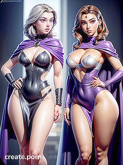 Raven from Teen 18+ Titans Seduces in a Silk Dress for Thick hentai Pleasure