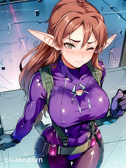 Blue-Skinned Beauty Strikes a Pose in Erotic Hentai Action