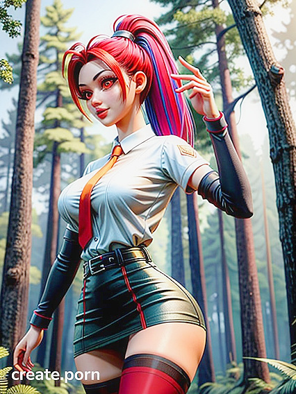 Red-Eyed Beauty in Mini Skirt Takes On 3D Hentai Adventures