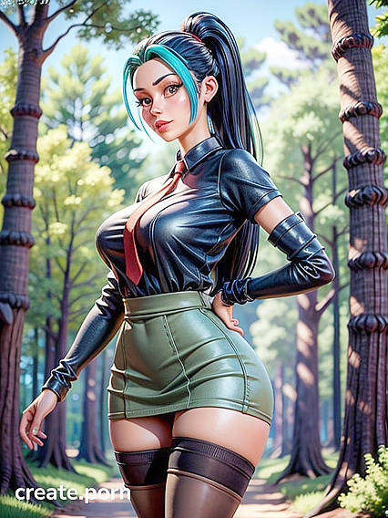 Huge Ass in Seductive Skirt Takes Center Stage in 3D Hentai AI Action