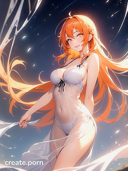 18-Year-Old with Glowing Eyes and Curvy Hips in Seductive Hentai Action
