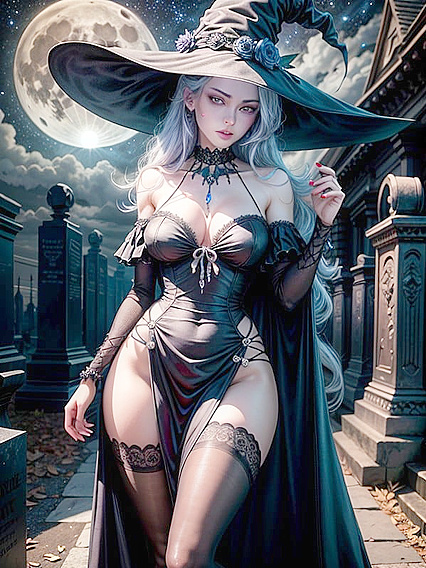 Gothic Witch Under the Starry Sky: Intense Hentai Pleasure