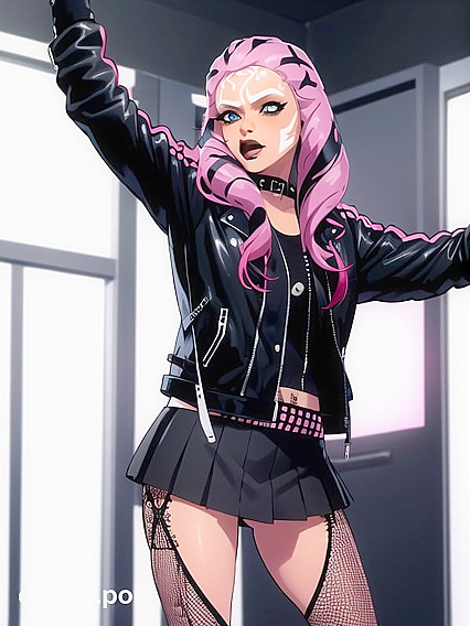 RealisticWoman in Mini Skirt Takes Off in Space for Intense Hentai Pleasure