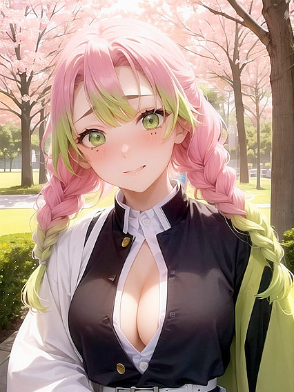 Sensuous Sunset Session: voluptuous cleavage in hypnotic hentai pleasure