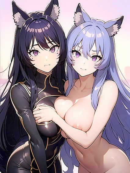 Girl 18+s with Hairpins and Soft Pastels Share Intimate Hugs in Erotic Hentai Scenes