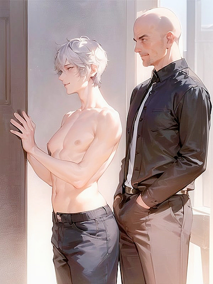 Bald Man Enjoying Intense hentai Action in Ai Porn