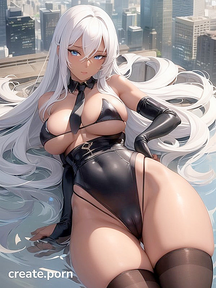 Black-Skinned Beauty in City Skirts for Steamy Hentai Action