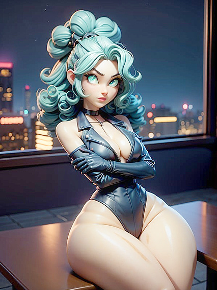 Green-Eyed Beauty Choked and Pleasured in Midnight hentai Fantasy