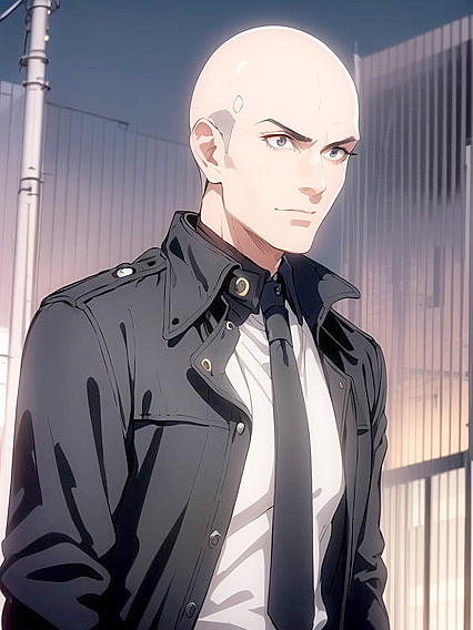 Bald Beauty Explores Cyberpunk City inSTEAMing Hentai Action