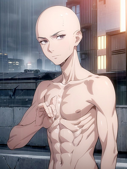 Cyberpunk Cityscape Meets Intense Solo Pleasure in This Hentai Masterpiece